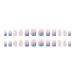 Nude Blue Butterfly Press on Nails with White Pearl Rhinestones - Glossy Full Cover Stick on False Nails for Women - Buy Online on GoSupps.com