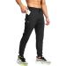 G Gradual Men's Sweatpants with Zipper Pockets Athletic Pants Traning Track Pants Joggers for Men Soccer, Running, Workout Black Large