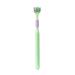Cucufa three -pages -toothbrush autism sensory toothbrush borsth he toothbrush scratch tongue coating toothbrush for children and adults green green