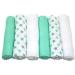 MuslinZ 6pk Baby Muslin Squares | Soft & Absorbent Burp Cloth | 100% Cotton 70x70cm | Newborn Essential | Mint - Buy Online on GoSupps.com