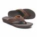 MEGNYA Mens Orthopedic Flip Flops for Plantar Fasciitis Athletic Toe-Post Sandals with Arch Support Comfort Walking Thong Slippers for Sport Exercise Activities 10 W2-brown&tan
