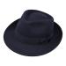 Premium Doyle - Teardrop Fedora Hat - 100% Wool Felt - Crushable for Travel - Water Resistant - Unisex 7 1/4-7 3/8 Navy
