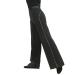 JS CHOW Black Boys Men's Black Latin Ballroom Salsa Competition Practice Dance Pants XL(35.5 inches)