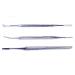 Nail Files and Probe Podiatry Tools - German Forged - Single Sided Nail File/Swan Neck Probe/Toenail Lifter Chiropodist Kit Hospital Grade