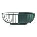 Fruit Bowl Wrought Iron Fruit Basket Metal Wire Hollow Out Drain Bowl Snacks Storage Dish Stand for Living Room Kitchen Fruit Plate (Color : Green) (Green)