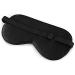 Silk Sleep Eye Mask with Adjustable Strap - Super Soft Comfort for Travel, Yoga, Nap - Ultimate Black Sleeping Aid - Buy Online on GoSupps.com