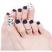 24pcs Black Press On Toenails Short Matte False Toenails with Leopard Decoration Design Acrylic Fake Feet Nails for Women - Buy Online on GoSupps.com