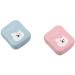 Miedeon travel contact lens container contact lenses etui 4 pieces contact lens container cartoon wearingbar contact lenses etui contact lens dinner storage travel set contact lens container (pink)