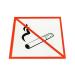Notlok Safety Work smoking shield smoking ban door and wall pictogram white shiny acrylic glass 12x12cm starch.2 mm with adhesive tape forbidden - acrylic glass - 12 x 12 cm 1 piece