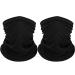 Sibba Masks Neck Face Gaiter 2 Pieces Winter Coverings Warmer Scarf Bandanas Head Black Multifunctional Headwear Hats Novelty Anime Breathable Sun Mask Sports Outdoors Recreation Clothing Men, Black, 42  24  0.25 cm