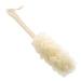 FRAVA Exfoliating Loofah Shower Sponge Body Scrubber Shower Puff Back Brush Back Scrubber Bath Mesh Sponge Shower Loofah Bath Brush Long Handle (Cream)