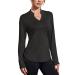 COOrun Workout Shirts for Women Long Sleeve Yoga Tops Casual Hiking Tee Shirt Athletic Breathable Top Quick Dry 1-black Large