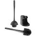 MR.SIGA Toilet Plunger and Bowl Brush Combo - Bathroom Cleaning Set, Black - Buy Online on GoSupps.com