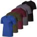 Real Essentials 5 Pack: Mens V-Neck Mesh Moisture Wicking Active Athletic Performance Short Sleeve T-Shirt X-Large Set 4