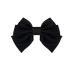 Large Hair Bow Barrettes Big for Women Girls Black Bow-Knot Hair Clips Ponytail Holder Satin Silk Ribbon French Barrette Hairpin Hair Slides Bowknot Headpiece for Teens Ladies