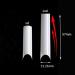 3XL Clear Half Cover Tapered Square Nail Tips - 360PCS with Box | Flat Non C-Curve - Buy Online on GoSupps.com