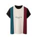 BEUU 2022 New Summer Mens T-Shirts Short Sleeve Crewneck T Shirt Color Block Letter Print Personalized Casual Tee Tops 126- Wine X-Large