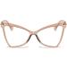 Oversized Blue Light Blocking Cat-Eye Glasses | Anti Eye Strain Reading Eyewear for Computer Use +0.00 C4 - Buy Online on GoSupps.com