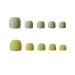 24pcs / set Faux Ongles Mat pour Femmes Filles Fran ais Faux Toe Ongles Dame Pied Nail Art Conseils Yellow Green