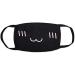 Mis.Moon 4 Pack Cartoon Pattern Face Masks - Stylish Black Cotton Dustproof Masks for Kids & Adults - Buy Online on GoSupps.com