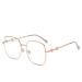 Blue Light Blocking Reading Glasses Anti Eye Strain Computer Readers Square Flat Light Mirror Oversized Eyeglasses +1.00 Rose Golden
