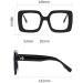 Buy Qinzhenz Oversized HD Anti-Blue Light Reading Glasses - Square Flat Light Mirror Size +200 Color C7 - Protect Your Eyes Online - Buy Online on GoSupps.com