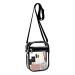 Fibrdoo Clear Crossbody Purse Bag, Clear Bag Stadium Approved with Front Pocket for Concerts Sports Festivals Small