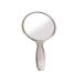 Garden Of Arts Silver Handheld Salon Barbers Hairdressers Mirror with Large Grip Handle