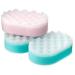 12 x Bath Sponge for Adults - Exfoliating Body Shower Scrubber for Men Women Kids Children - One Smooth Side - One Rough Side to Exfoliate (12)