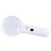 Magnifying Glass with Led Lighted Magnifying for Handheld Reading at Night 10X High Definition Optical Lens for Reading Hobby Observation White Lofty Ambition
