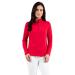 IBKUL Athleisure Wear Sun Protective UPF 50+ Icefil Cooling Tech Long Sleeve Mock Neck Top with Under Arm Mesh 80000 Red Solid XXL