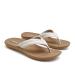 OKABASHI Women's Baha Flip Flop (Toffee/Vanilla  M) | Contoured Footbed w/Arch Support for All-Day Comfort | Slip-Resistant & Waterproof | Sustainably Made in The USA