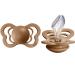 BIBS Pacifiers - Couture Collection | BPA-Free Baby Pacifier | Made in Denmark | Set of 2 Earth Color Premium Soothers | Size 6-18 Months