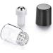12 Pack 1ml Mini Clear Glass Roll-On Bottles - Refillable Essential Oil & Perfume Containers with Black Caps - Buy Online on GoSupps.com