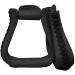 Showman Black Leather-Covered Western Stirrups - Premium Quality - Buy Online on GoSupps.com