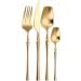 Silverware Set Matte White Gold Cutlery Set Stainless Steel Dinnerware Set Kitchen Knife Fork Spoon Tea Spoon Restaurant Western Tableware Set (Color : Bright Silver 4pcs) - Buy Online on GoSupps.com
