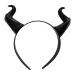 Beaupretty Horn Hair Hoop Black Devil Horns Headband Cosplay Horn Hair Band Christmas Easter Hair Hoop Ox Horn Hair Accessories for Dress Up Party Halloween