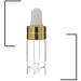 24PCS 3ML/0.1oz Empty Refillable Mini Clear Glass Essential/Massage Oil Dropper Bottles Cosmetic Makeup Perfume Sample Travel Packing Vial Jars Pot with Glass Eye Dropper and White Rubber Head - Buy Online on GoSupps.com