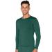 Bodtek Mens Thermal Underwear Shirt Premium Fleece Lined Long Sleeve Baselayer Top Hunter Green Large