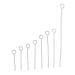 800 PC Mixed Sizes Silver Plated Eye Pins Findings Head Pins  2.1mm Hole  0.7mm Thick  DIY Jewelry Making