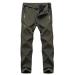 MOERDENG Men's Soft Shell Waterproof Winter Snow Ski Snowboarding Pants Fleece Cargo Hiking Pants Small Classic Army Green