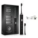 Medium-Soft Bristles Wireless Charge for 30 Days 4 Modes 3 Minutes Smart TimerRechargeable Electric Toothbrush with Pressure Sensor Black