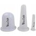 Silicone Massage Buttons Set - Face & Body Chinese Cupping - 3 Sizes | White | International Shipping - Buy Online on GoSupps.com