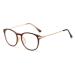 Zhuyiqz retro round reading glasses anti blue light computer reader anti -eye load glasses flat light mirror for women/men (color: C5 size: +250) +250 C5