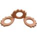 Wendysun 2pcs Cartoon Hedgehog & Beech Teether Set for Baby Teething - Natural Wood DIY Pendant Toy - Buy Online on GoSupps.com