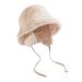 VIEWLAP Fake Fur Trooper Trapper Hat Bomber Hat with Earflaps Windproof Women Girls Warm Winter Hat Christmas Ivory