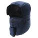 Trooper Trapper Hat w/Face Mask Windproof Water Resistant Winter Russian Hat Navy