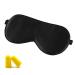 Sleep Eye Mask for Women Men Silk Sleeping Mask with Adjustable Strap Super Soft Comfort Eye Shade Cover for Travel Yoga Nap Blindfold Block Out Light Ultimate Sleeping Aid (Black)