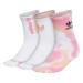 adidas Originals Women's Color Wash Quarter Socks (3-Pair) Medium White/Rose Tone Pink/Ambient Blush Pink