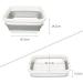 GINFH Collapsible Wash Basin 9 L Capacity Portable Dish Tub Wash Basin Pop Up Foldable Dishpan for Camping Dish Washing RV Sink and Outdoor Activities (White & Grey) - Buy Online on GoSupps.com
